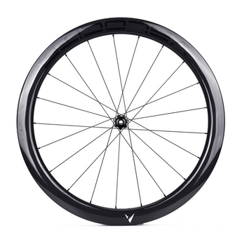 Hypedrive carbon road bike disc brake wheel by Velocite, designed for optimal aerodynamics and lightweight performance.