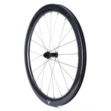 Hyperdrive carbon disc brake wheelset by Velocite, offering aerodynamic design and lightweight performance for road cycling.