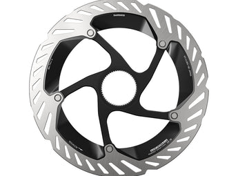 Shimano Ice Tech disc rotor for enhanced braking performance in road and mountain bikes. Designed for heat dissipation.