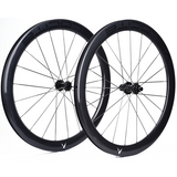 Velocite carbon road bike wheelset showcasing high-performance design.