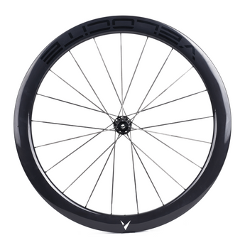 Side profile of Velocite rear wheel with detailed rim view.